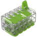 Verbindungsklemme WAGO Green Range 10L 0.2-4mm² mit Hebel grün Transparent - 15 Stück