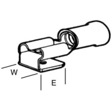 Abzweig-Steckhülsen isoliert1-2,5 AMP-Pidg-Faston 6,3x0,8mm - 100 Stück