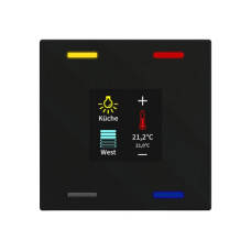 EB-Bediengerät KNX MDT BE-TAS60T416.01 4T/4B Display schwarz matt