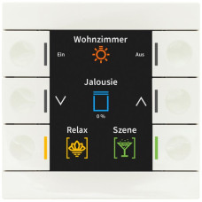 EB-Bediengerät KNX MDT BE-TAS86.02 6T/6B Display weiss gl