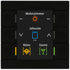 EB-Bediengerät KNX MDT BE-TAS8606.02 6T/6B Display schwarz matt