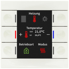 EB-Bediengerät KNX MDT BE-TAS86T.02 6T/6B Display Temperatur weiss glänzend