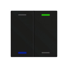 EB-Taster KNX RGBW MDT BE-TAL600216.01 2T/4B schwarz matt "neutral"