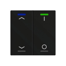 EB-Taster KNX RGBW MDT BE-TAL60T216.C1 2T/4B Temp.schwarz matt "Jalousie"-"I/O"