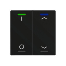 EB-Taster KNX RGBW MDT BE-TAL60T216.D1 2T/4B Temp.schwarz matt "I/O"-"Jalousie"