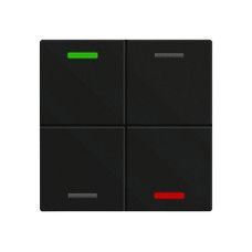 EB-Taster KNX RGBW MDT BE-TAL60T416.01 4T/4B Temp.schwarz matt "neutral"