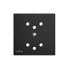 Frontplatte EDIZIOdue 2xT12 1xS schwarz mit Shutter