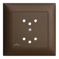 Frontset EDIZIOdue coffee 88x88mm 2xT12/1 mit Shutter