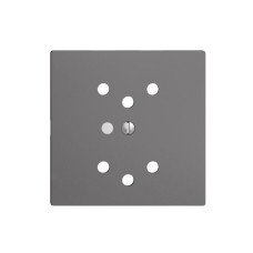 Frontset EDIZIOdue dunkelgrau 60x60mm 2xT12 mit Linse