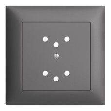 Frontset EDIZIOdue dunkelgrau 88x88mm 2xT12 mit Shutter