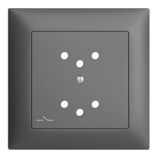 Frontset EDIZIOdue dunkelgrau 88x88mm 2xT12/1 mit Shutter