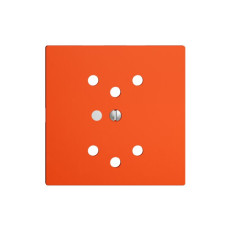 Frontset EDIZIOdue orange 60x60mm 2xT12 mit Linse