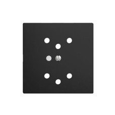 Frontset EDIZIOdue schwarz 60x60mm 2xT12 mit Linse
