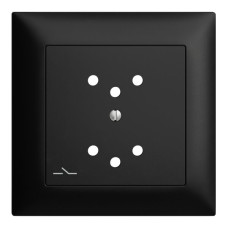 Frontset EDIZIOdue schwarz 88x88mm 2xT12/1 mit Shutter