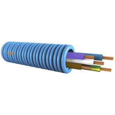 Installationsrohr vorverdrah. KRFWG PM M20 bl H07V-U 5x1.5mm² blau/braun/violet/weiss/gelb-grün - Länge 100m