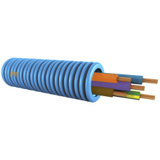 Installationsrohr vorverdrahtet KRFWG PM M20 bl H07V-U 5x1.5mm² orange/blau/braun/violet/gelb-grün - Länge 100m