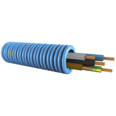 Installationsrohr vorverdrahter KRFWG PM M20 bl H07Z1-U 5×2.5mm² blau/grau/braun/schwarz/gelb-grün - Länge 100m
