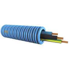 Installationsrohr vorverdrahtet KRFWG PM M20 blau H07Z1-U 3x1.5mm² blau/schwarz/gelb-grün - Länge 100m