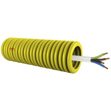 Installationsrohr vorverdrahtet KRFWG PM M20 gelb Kabel 1x4x1 2LNPE für Rolläden - Länge 100m