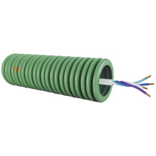 Installationsrohr vorverdrahtet KRFWG PM M20 grün mit U72 1x4x0.8mm² Kabel - Länge 100m