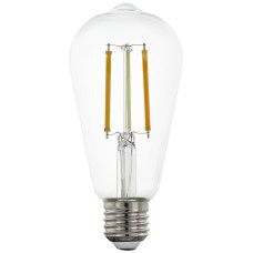 LED-Lampe Eglo E27 6W 806lm 2200…6500K 64×142mm ST64 klar 320°