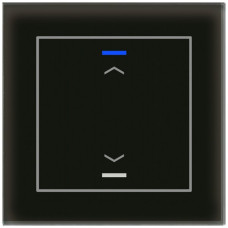 UP-Taster KNX RGBW MDT BE-GTL10S.A1S 1T/2B Glas schwarz "Jalousie"