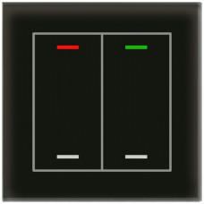 UP-Taster KNX RGBW MDT BE-GTL20S.01S 2T/4B Glas schwarz "neutral"