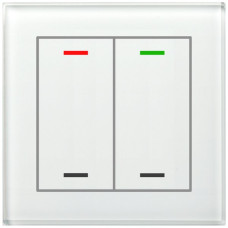 UP-Taster KNX RGBW MDT BE-GTL20W.01 2T/4B Glas weiss "neutral"