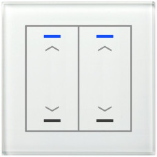 UP-Taster KNX RGBW MDT BE-GTL20W.A1 2T/4B Glas weiss "Jalousie"