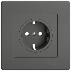 Abdeckset EDIZIO.liv für SCHUKO 96x96mm dunkelgrau GMI A