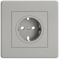 Abdeckset EDIZIO.liv für SCHUKO 96x96mm hellgrau GMI A