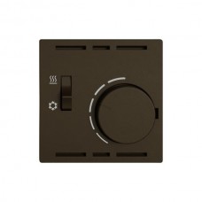 Abdeckset EDIZIO.liv SNAPFIX f.Thermostat mit Schalter Heizen/Kühlen braun G A
