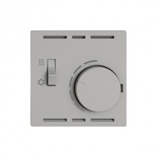 Montageset EDIZIO.liv SNAPFIX f.Thermostat mit Schalter Heizen/Kühlen hellgrau