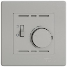 UP-Montageset EDIZIO.liv SNAPFIX fürThermostat mit Schalter Heizen/Kühlen hellgrau