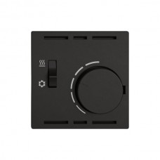 Montageset EDIZIO.liv SNAPFIX f.Thermostat mit Schalter Heizen/Kühlen schwarz