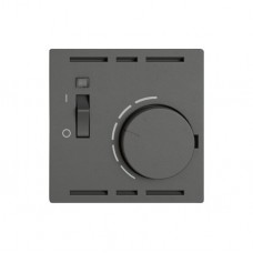 Abdeckset EDIZIO.liv SNAPFIX f.Thermostat mit Schalter dunkelgrau G A
