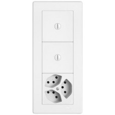 UP-Kombination EDIZIO.liv SNAPFIX® 1x3 96x216mm 2xblind+3xT13 weiss GMI A