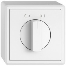 AP-Schwenktaster EDIZIO.liv SNAPFIX® 0<->1/1P mit Drehgriff weiss GX