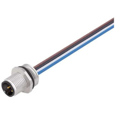 EB-Stecker Weidmüller SAIE Stift M12 4L mit Kabel 0.2m PG9 18AWG