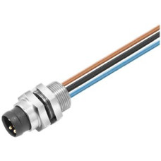 EB-Stecker Weidmüller SAIE Stift M8 3L mit Kabel 0.5m M8 0.25mm² PVC