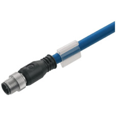 Kabel Weidmüller FBCEX einseitig offen M12 5m Stift gerade geschirmt PVC blau