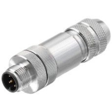 Stecker SAIP Stift gerade Zugfeder M12 0.14-0.5mm² 6-8mm 5L Schirmung