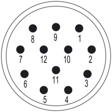 Stift Weidmüller SAI-M23-SE-12 Crimpanschluss M23 12L