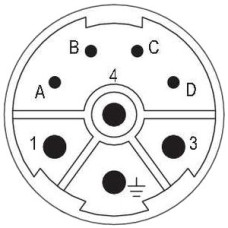 Stift Weidmüller SAI-M23-SE-L-4/4 Crimpanschluss M23 8L