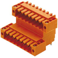 Stiftleiste Weidmüller SLD Flansch THT 3,5mm 6L 90° 3,2mm verzinnt orange - 1 Stück