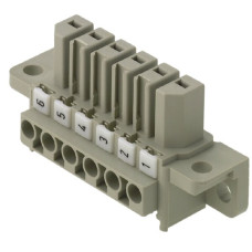 Stiftleiste Weidmüller STV S 6 LB Flansch THT 7mm 6L 180° 3,2mm versilbert grau - 10 Stück