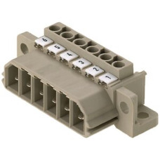 Stiftstecker Weidmüller STV S 9 SS Flansch 7mm 9L versilbert grau - 10 Stück