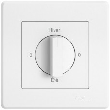 Abdeckset EDIZIO.liv SNAPFIX f.Drehschalter m.Griff 0-Hiver-0-Été weiss GMI A