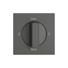 Abdeckset EDIZIO.liv SNAPFIX f.Drehschalter m.Griff 0-Jour-0-Nuit dunkelgrau G A