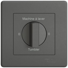 Abdeckset EDIZIO.liv SNAPFIX f.Drehschalter m.Griff 0-Machine à laver - 0 - Sèche-linge dunkelgrau GMI A